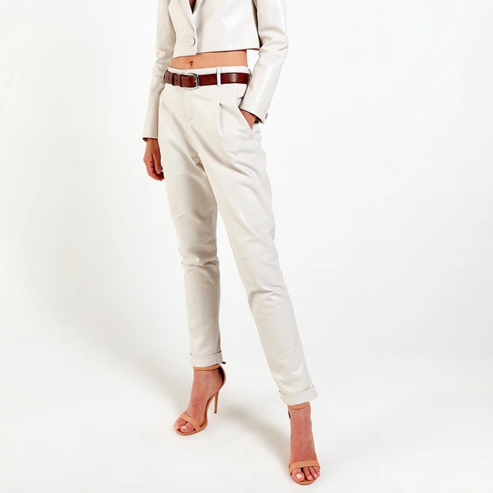 AS by DF DENISE RECYCLED LEATHER TROUSER size 2